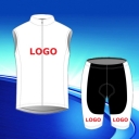 Custom design cycling jersey sleeveless and shorts gel pad sets