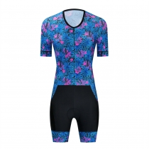 CESANTI Women Cycling Skinsuit Short Sleeve Summer Bike One Piece