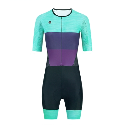 CESANTI Women Cycling Skinsuit Short Sleeve Summer Bike One Piece