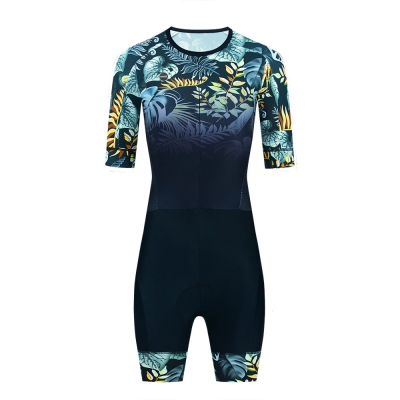 CESANTI Women Cycling Skinsuit Short Sleeve Bike One Piece