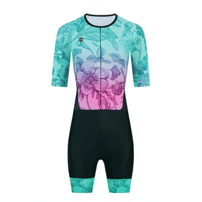 CESANTI Women Cycling Skinsuit Short Sleeve Bike One Piece