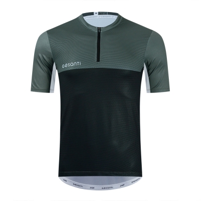 CESANTI Pro Men MTB Cycling Jersey T-shirts Short Sleeve With Zipper