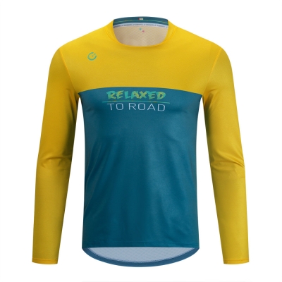 CESANTI Pro Men MTB Cycling Jersey T-shirts Long Sleeve