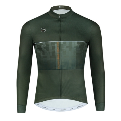 CESANTI Men Pro Winter Thermal Fleece Cycling Jersey Long Sleeve Soft Jacket