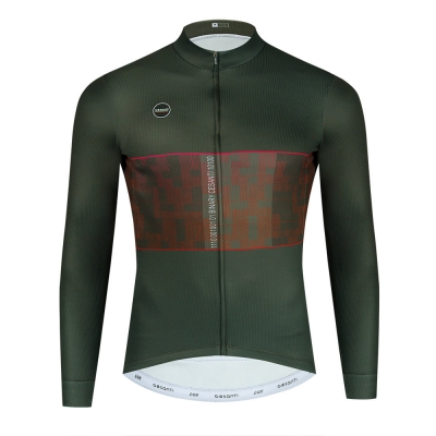 CESANTI Men Pro Winter Thermal Fleece Cycling Jersey Long Sleeve Soft Jacket