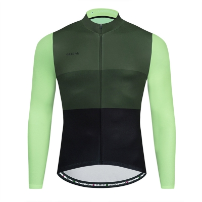 CESANTI Men Pro Winter Thermal Fleece Cycling Jersey Long Sleeve Bike Jacket