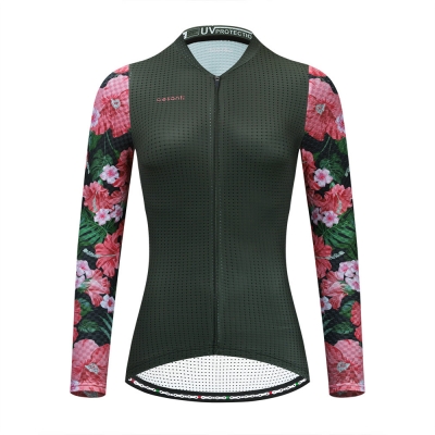 CESANTI Women Pro Cycling Jersey Long Sleeve Cool Bike Clothing