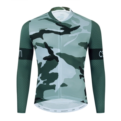 CESANTI Men Pro Cycling Jersey Long Sleeve Cool Bike Clothing