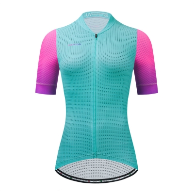 CESANTI Women Pro Cycling Jersey Short Sleeve Cool Bike Clothing Summer
