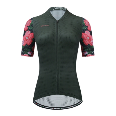 CESANTI Women Pro Cycling Jersey Short Sleeve Cool Bike Clothing Summer