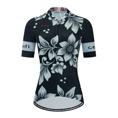 CESANTI Women Pro Cycling Jersey Short Sleeve Cool Bike Clothing Summer