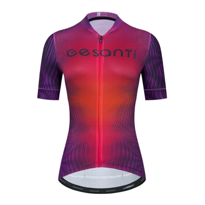 CESANTI Women Pro Cycling Jersey Short Sleeve Cool Bike Clothing Summer