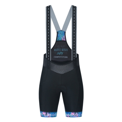 CESANTI Women Pro Cycling Bib Shorts Gel Pad With Side Pockets Bike Clothing Summer