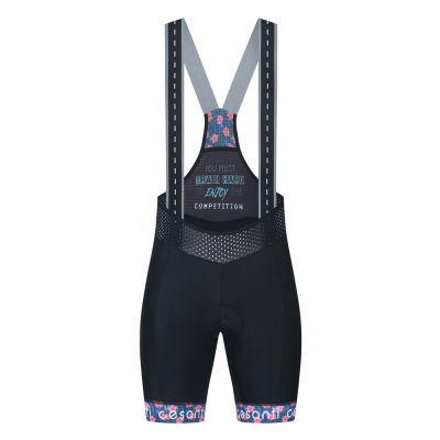CESANTI Women Pro Cycling Bib Shorts Gel Pad With Side Pockets Bike Clothing Summer