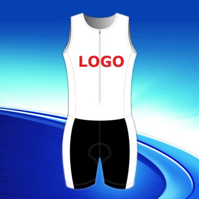 Custom design cycling triathlon skinsuit sleeveless