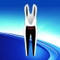Custom design winter thermal fleece cycling bib pants gel pad
